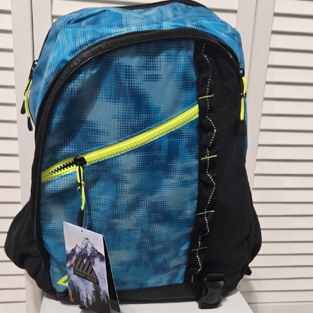 Deluxe Backpackneon Blue and Black Backpack Travel Kids Men Women